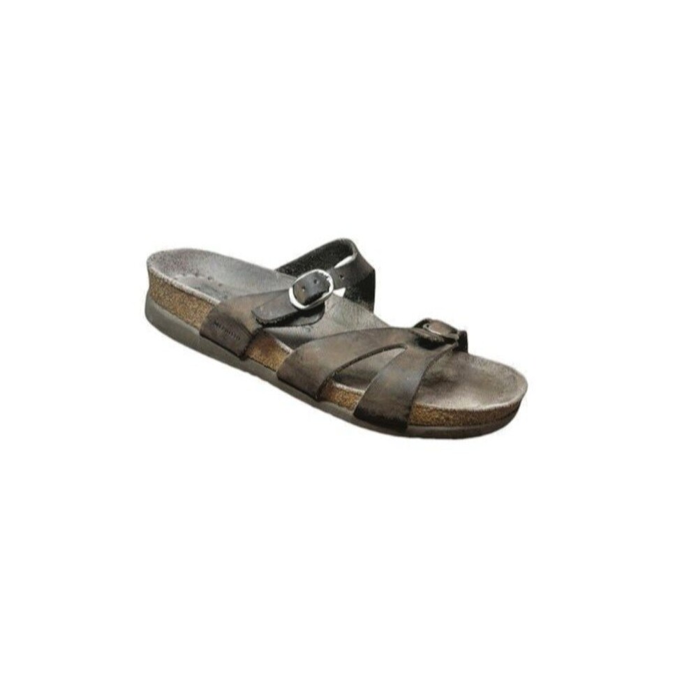 Mephisto Hannel Cork Sandals Brown Nubuck Leather Women's Size 37 EU 7 US Boho